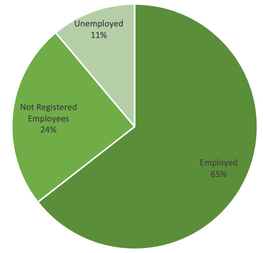 Fig. 3 Employment Status of Military Training Participants