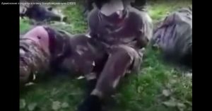 On 31 October, a video was posted in the social media containing scenes of collective physical violence and torture towards a group of men in Armenian military uniforms lying on the grass with their hands tied and eyes covered with piece of cloth. 